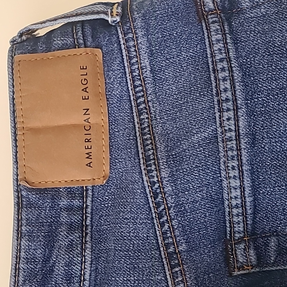 American Eagle Women Jeans 26x28 Blue Athletic Fit Flex Skinny Distressed Teen - Picture 6 of 12